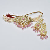 Revati Pink Polki Choker - The Pashm